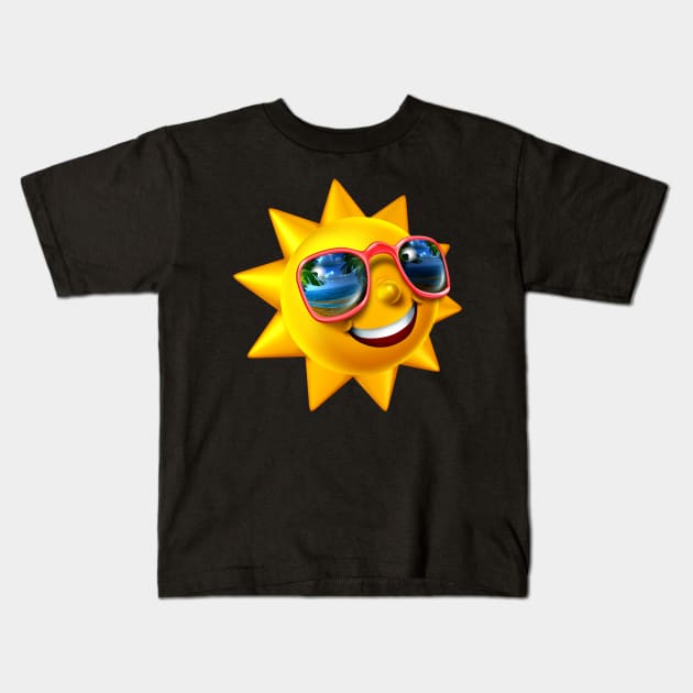 Happy Sun Kids T-Shirt by lightidea